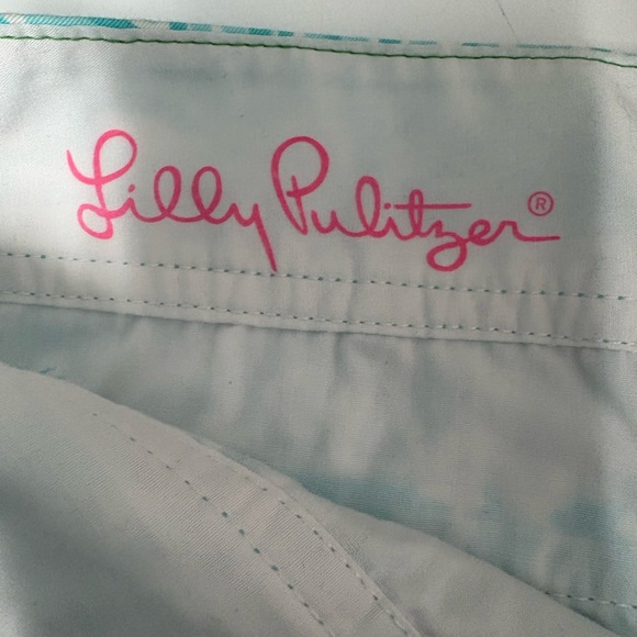 Lilly Pulitzer The Callahan Shorts in Teal & White Size 00 - Picture 8 of 9